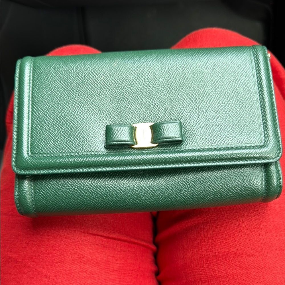 SALVATORE FERRAGAMO, mini leather bag, mint condition!